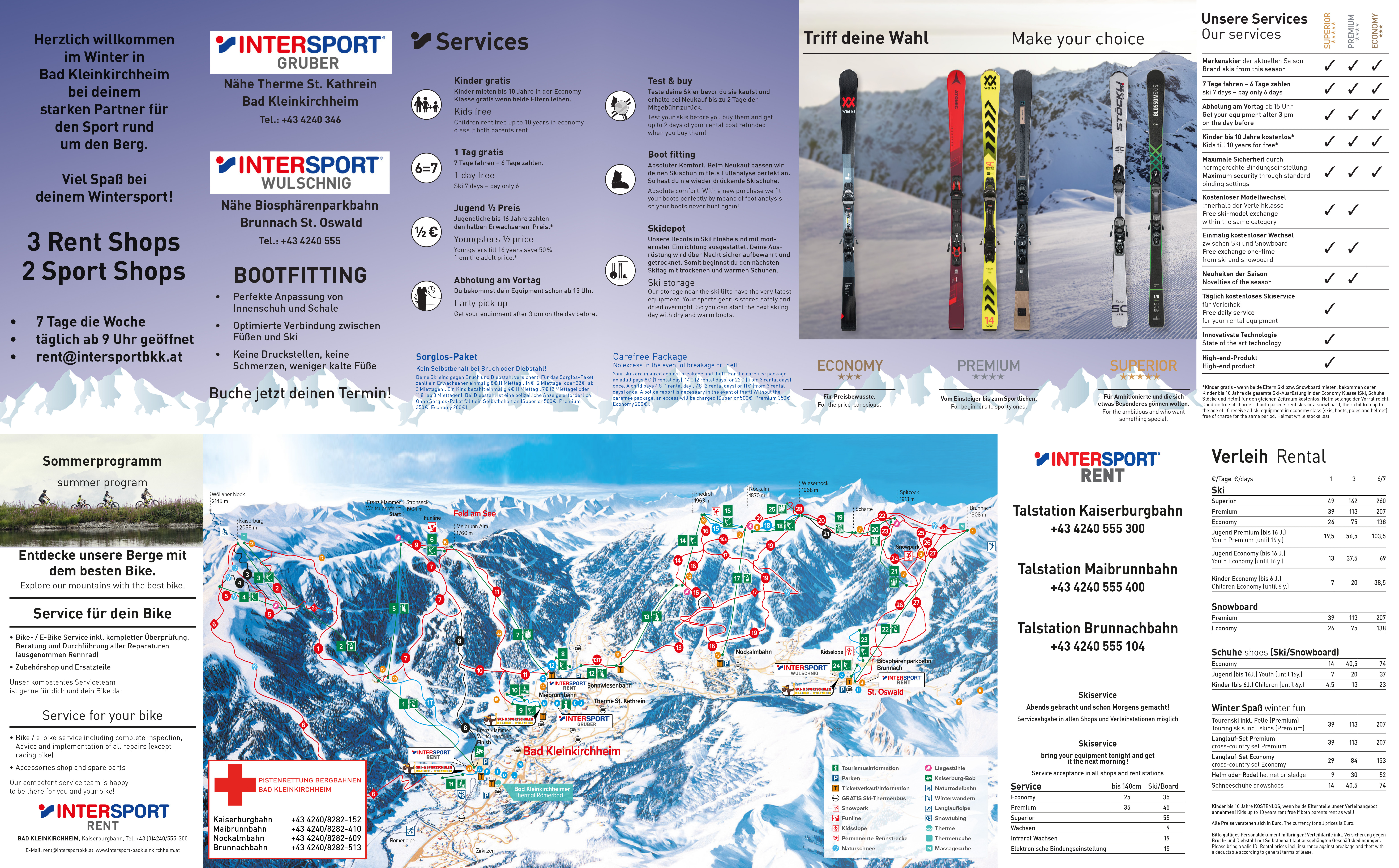 Flyer with detailed information